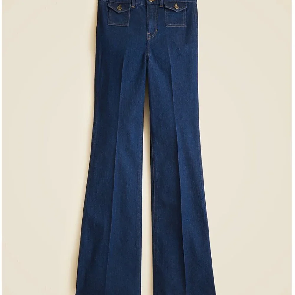 J.Crew Vintage Flare Jean with Flap Pockets Rinse Wash – Size 24– NWT